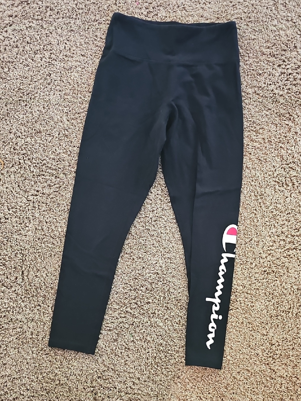 Champion Black Top with White and Pink Logo